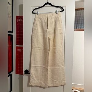 Everlane Cream Wide-Leg Pants